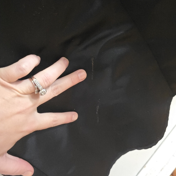 Prom Dress Maxi Gown Purple Black Bead Y2K Floral Delvt Sz 13 Fairy FLAWS - Picture 9 of 13